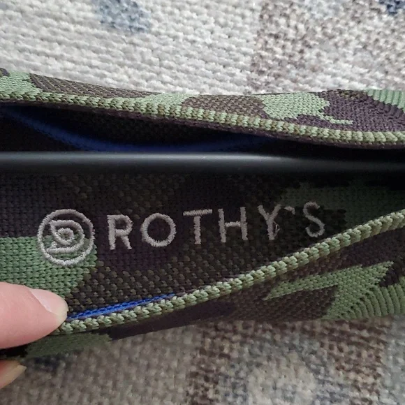 New Rothy' The Point Green Camo Flats Shoes Sz7.5 - Picture 5 of 10